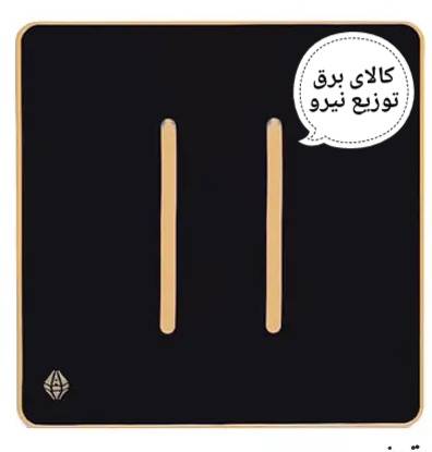 کلید دو پل مشکی طلایی اسیا الکتریک