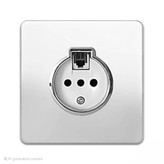 تلفن دو منظوره آسیا الکتریک مدل کریستال-سفید نقره