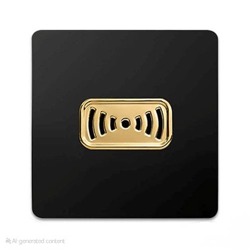 زنگ بیزر آسیا الکتریک مدل کریستال - مشکی طلایی