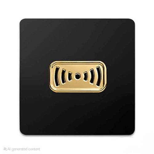 زنگ بیزر آسیا الکتریک مدل کریستال - مشکی طلایی