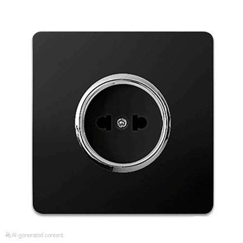 پریز ارت آسیا الکتریک مدل کریستال - مشکی نقره