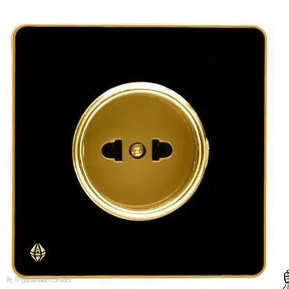 پریز ارت آسیا الکتریک مدل یاقوت-مشکی طلا